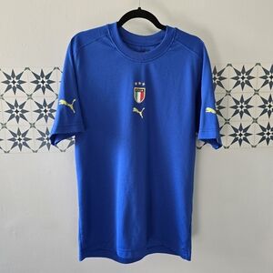 Puma Blue Soccer Jersey Short Sleeve